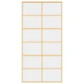 Porte coulissante doré 102,5x205cm verre ESG clair et aluminium