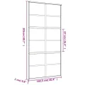 Porte coulissante doré 102,5x205cm verre ESG clair et aluminium