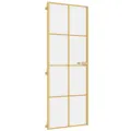 Porte intérieure mince doré 76x201,5 cm verre trempé aluminium