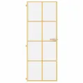 Porte intérieure mince doré 76x201,5 cm verre trempé aluminium