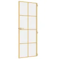 Porte intérieure mince doré 76x201,5 cm verre trempé aluminium