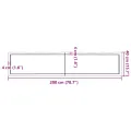 Dessus de table bois massif traité bordure assortie
