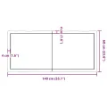 Dessus de table bois massif traité bordure assortie