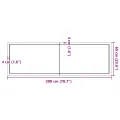 Dessus de table bois massif traité bordure assortie