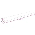 Dessus de table bois massif traité bordure assortie