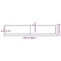 Dessus de table bois massif traité bordure assortie