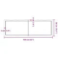 Dessus de table bois massif traité bordure assortie