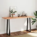 Dessus de table bois massif traité bordure assortie