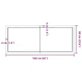 Dessus de table bois massif traité bordure assortie