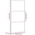Porte coulissante blanc 102,5x205 cm verre trempé aluminium