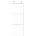 Porte coulissante blanc 76x205 cm verre trempé aluminium