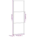 Porte coulissante blanc 76x205 cm verre trempé aluminium