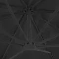 Parasol de jardin en porte-à-faux avec mât en aluminium noir