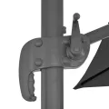 Parasol de jardin en porte-à-faux avec mât en aluminium noir