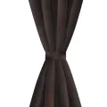 Rideau occultant 2 pcs et œillets métalliques 135x175 cm Marron