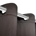 Rideau occultant 2 pcs et œillets métalliques 135x175 cm Marron