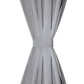 Rideau occultant 2 pcs avec œillets métalliques 135x175 cm Gris