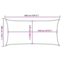 Voile d'ombrage 160 g/m² Rouge 3x6 m PEHD
