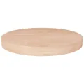 Dessus de table rond Ø40x4 cm Bois de chêne massif non traité