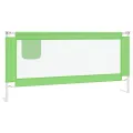 Barrière de sécurité de lit d'enfant Vert 190x25 cm Tissu