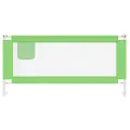 Barrière de sécurité de lit d'enfant Vert 190x25 cm Tissu