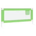 Barrière de sécurité de lit d'enfant Vert 190x25 cm Tissu
