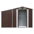 Abri de jardin marron 277x93x179 cm acier galvanisé