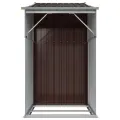 Abri de jardin marron 277x93x179 cm acier galvanisé