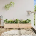 Jardinière 180x31x31 cm bois de pin massif