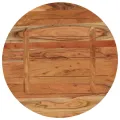 Dessus de table Ø80x3,8 cm rond bois massif d'acacia