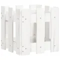 Jardinière avec design de clôture blanc 30x30x30 cm pin massif