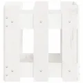 Jardinière avec design de clôture blanc 30x30x30 cm pin massif