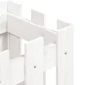 Jardinière avec design de clôture blanc 30x30x30 cm pin massif