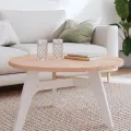 Dessus de table Ø80x2,5 cm rond bois massif de hêtre