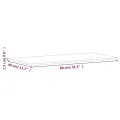 Dessus de table 80x40x1,5 cm rectangulaire bois massif de hêtre
