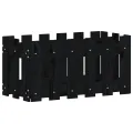Jardinière avec design de clôture noir 60x30x30 cm pin massif