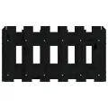 Jardinière avec design de clôture noir 60x30x30 cm pin massif