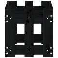Jardinière avec design de clôture noir 60x30x30 cm pin massif