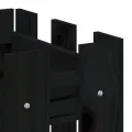 Jardinière avec design de clôture noir 60x30x30 cm pin massif