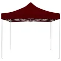 Tente de réception pliable Aluminium 3 x 3 m Bordeaux
