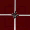 Tente de réception pliable Aluminium 3 x 3 m Bordeaux