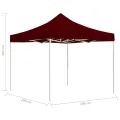 Tente de réception pliable Aluminium 3 x 3 m Bordeaux