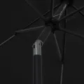 Parasol de jardin avec lumières LED et mât en aluminium noir