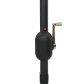 Parasol de jardin avec lumières LED et mât en aluminium noir
