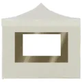 Tente de réception pliable avec parois Aluminium 3 x 3 m Crème