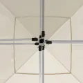 Tente de réception pliable avec parois Aluminium 3 x 3 m Crème