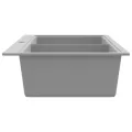 Évier de cuisine encastrable à 2 bacs en granite blanc gris