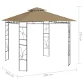 Belvédère 3x3x2,7 m Taupe 160 g/m²