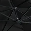 Parasol déporté avec lumières LED Aluminium 400x300 cm noir