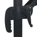 Parasol déporté avec lumières LED Aluminium 400x300 cm noir